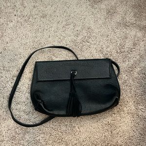 Black Faux Pebbled Leather Crossbody from Anthropologie